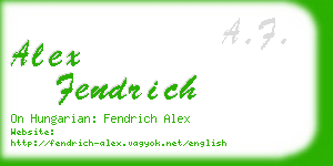 alex fendrich business card